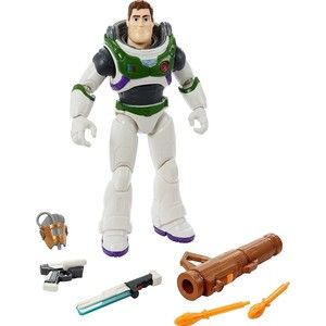 Mattel Buzz Lightyear 12-in Action Figure with 4 Gear Up Accessories Age 4+